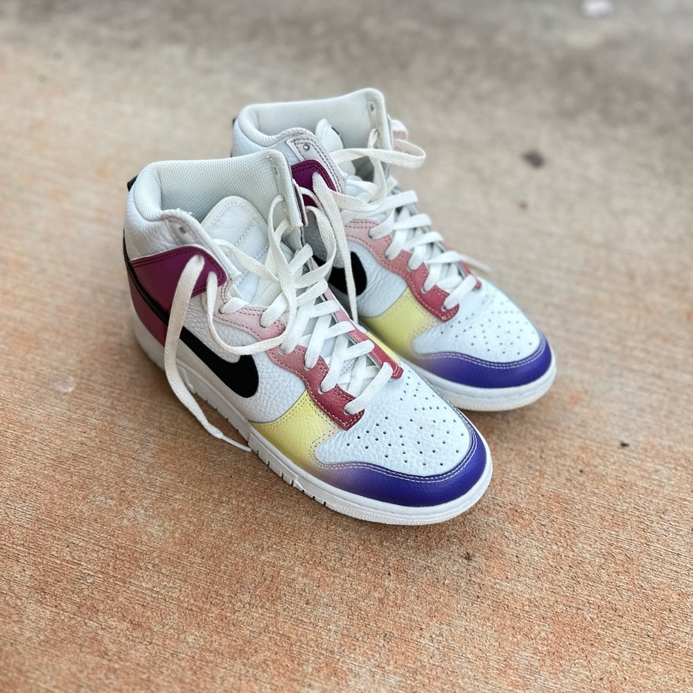 Nike High Top multi color Dunks Sneakers